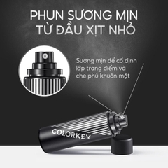 Xịt Khóa Makeup ColorKey Tia Sương Mềm Mại Dưỡng Ẩm Thoáng Da Giữ Lớp Makeup Lâu Trôi