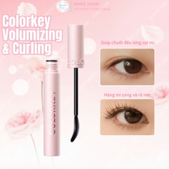 Mascara Colorkey Volumizing & Curling Siêu Dài Cong Mi Tự Nhiên Lâu Trôi