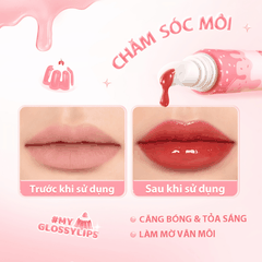 Son Bóng PINKFLASH Căng Mọng Dưỡng Ẩm Mềm Mịn My GlossyLips Watery Glow 6g