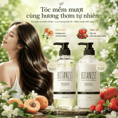 Combo 2 Món Dầu Gội Xả BOTANIST Moist Nắp Đen Dưỡng Ẩm Phục Hồi Tóc Khô Xơ Rối Chai Nhật Bản 460ml