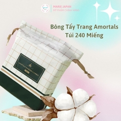 Bông Tẩy Trang Amortals Mềm Mịn Không Xơ Bông Thấm Hút Tốt An Toàn Cho Da Túi 240 Miếng