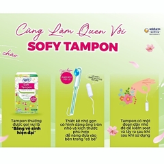 Băng Vệ Sinh Unicharm Sofy Soft Tampon Siêu Thấm Khô Thoáng Nhật Bản Hộp 9 Ống