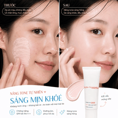 Kem Chống Nắng Meishoku Nâng Tông Sáng Mịn Cho Da Dầu Mụn Nhạy Cảm Cica Skin Care UV Repair & Balance Nhật Bản 40g