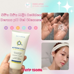 Sữa Rửa Mặt Actidem Derma pH Gel Cleanser Sạch Dầu Thừa Bã Nhờn Cân Bằng pH Tuýp 150ml