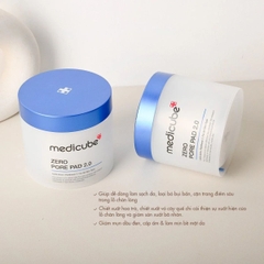 Toner Pad Medicube Zero Pore Pad 2.0 Sạch Sâu Giảm Mụn Đầu Đen Hàn Quốc 155g