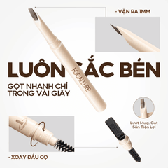 Chì Kẻ Mày 2 Đầu Focallure Cực Tiện Lợi Siêu Dễ Kẻ  Không Vón Lâu Trôi Anti Smudge Eyebrow Pencil E59