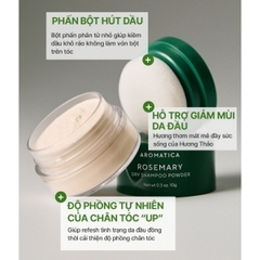 Dầu Gội Khô Aromatica Rosemary Dry Shampoo Hút Nhờn Làm Sạch Tóc Thơm Mát Hàn Quốc Hộp 10g