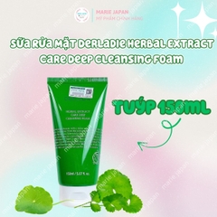 Sữa Rửa Mặt Tràm Trà Derladie Herbal Extract Care Deep Cleansing Foam Sạch Sâu Kiềm Dầu Dịu Da Hàn Quốc Tuýp 150ml