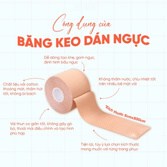Băng Keo Dán Ngực Jary Boob Tape Định Hình Tạo Kiểu Đa Năng 1 Cuộn 500cm