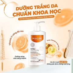 Dưỡng Thể Mincer Pharma Vita C Infusion Dưỡng Trắng Chống Lão Hóa Ẩm Mịn Da Body Lotion Ba Lan Chai 250ml