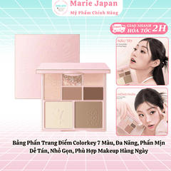 Bảng Phấn Trang Điểm Colorkey 7 Màu, Đa Năng, Phấn Mịn Dễ Tán, Nhỏ Gọn, Phù Hợp Makeup Hàng Ngày