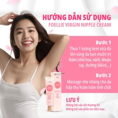 Kem Làm Hồng Nhũ Hoa Foellie Virgin Nipple Cream Hàn Quốc 30ml