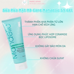 Sữa Rửa Mặt MD Care Mandelic 5% Gel Cleanser Sạch Sâu Giảm Mụn Dưỡng Sáng Da