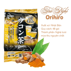 Trà Nghệ Orihiro Thải Độc Gan Bảo Vệ Dạ Dày Ukon Tea Nhật Bản - Túi 48 Gói