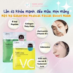 Mặt Nạ Giấy Saborino Medical Facial Sheet Mask Dưỡng Ẩm Da Sáng Khỏe Đều Màu 10 Miếng