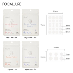 Miếng Dán Mụn Focallure Hỗ Trợ Giảm Mụn Kiểm Soát Dầu Chống Thấm Nước Acne Pimple Patch 24 Miếng