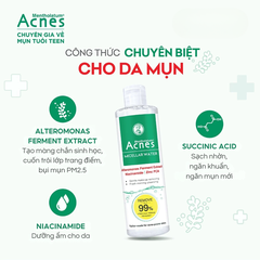Nước Tẩy Trang Acnes Micellar Water Sạch Sâu Dịu Nhẹ Giảm Mụn 200ml