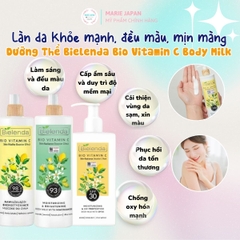 Sữa Dưỡng Thể Trắng Da Bielenda Bio Vitamin C Moisturizing & Toning Body Milk Dưỡng Sáng Căng Bóng Mịn Màng Toàn Thân