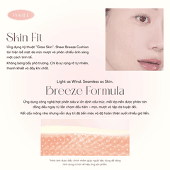 Cushion Aperire Chống Nắng Che Phủ Tốt Da Căng Bóng Mịn Lì Mỏng Nhẹ Sheer Breeze Hàn Quốc 13g