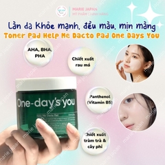 Toner Pad One Days You Help Me Dacto Pad Làm Sạch Sâu Dưỡng Ẩm Giảm Mụn Mờ Thâm Hàn Quốc