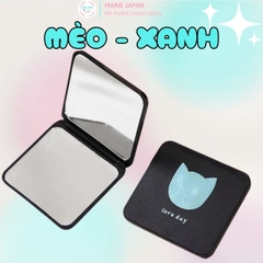 Gương Vuông Đen Vỏ Nhám Love Day Nhiều Hình Cute - Giao Màu Ngẫu Nhiên