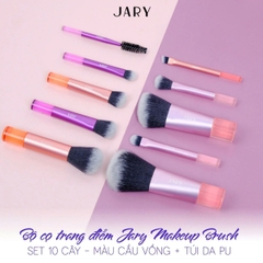 Bộ Cọ Makeup Jary Mềm Mịn Dễ Thao Tác Set 10 Cây Kèm Túi Da