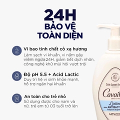 Dung Dịch Vệ Sinh Cavailles Sạch Viêm Ngứa Dưỡng Ẩm Mềm Mịn  Lintime Soin Lavant Intime Pháp 250ml