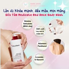Sữa Tắm Medicube Red Ance Body Wash Ngăn Ngừa Mụn Lưng Dưỡng Sáng Da Hàn Quốc Chai 400g