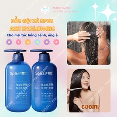 Dầu Gội Xả Spes Axit Hyaluronic Muối Biển Sạch Sâu Kiềm Dầu Dưỡng Ẩm Phục Hồi Tóc Bồng Bềnh Chai 600ml