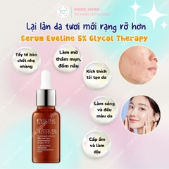 Serum Eveline 5% Glycol Therapy Sáng Da Mờ Thâm Mụn Hỗ Trợ Cải Thiện Nếp Nhăn Chai 18ml