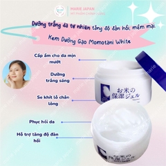 Kem Dưỡng Gạo Momotani White Moisture Gel Cấp Ẩm Dịu Nhẹ Dưỡng Trắng Da Mịn Màng Tự Nhiên Nhật Bản