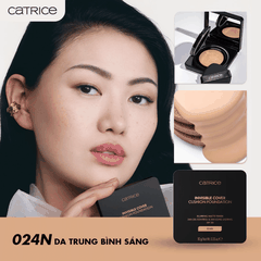 Phấn Nước Catrice Giữu Nền Bền Lì 24h, Dành Cho Mọi Loại Da Invisible Cover Cushion Foundation Hộp 10g