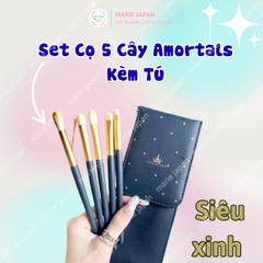 Set 5 Cọ Trang Điểm Mắt  AMORTALS Đa Năng Mềm Mịn Kèm Túi Đựng