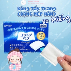 Bông Tẩy Trang S Select Cotton Puff Siêu Mềm Min Bông Tự Nhiên An Toàn Cho Da