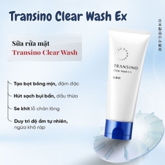 Sữa Rửa Mặt Transino Dưỡng Trắng Mờ Thâm Nám Tàn Nhang Clear Wash Ex Nhật Bản Tuýp 100g