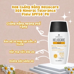 Kem Chống Nắng Heliocare 360 Mineral Tolerance Fluid SPF50 Tuýp 50ml