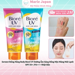 Serum Chống Nắng Body Bioré UV Dưỡng Ẩm Sáng Hồng Mịn Màng Mát Lạnh SPF 50+/PA+++ Nhật Bản