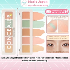 Kem Che Khuyết Điểm Focallure 5 Màu Mềm Mịn Che Phủ Tự Nhiên Lâu Trôi  Color Concealer Palette 4.3g