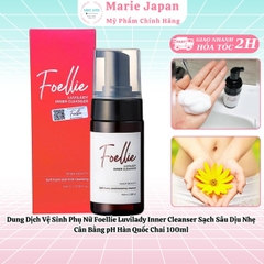 Dung Dịch Vệ Sinh Phụ Nữ Foellie Luvilady Inner Cleanser Sạch Sâu Dịu Nhẹ Cân Bằng pH Hàn Quốc Chai 100ml