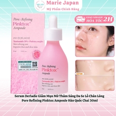 Serum Derladie Giảm Mụn Mờ Thâm Sáng Da Se Lỗ Chân Lông Pore Refining Pinktox Ampoule Hàn Quốc Chai 30ml