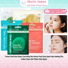 Toner Pad One Days You Help Me Dacto Pad Làm Sạch Sâu Dưỡng Ẩm Giảm Mụn Mờ Thâm Hàn Quốc