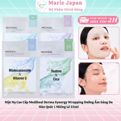 [1 MIẾNG LẺ] Mặt Nạ Cao Cấp Mediheal Derma Synergy Wrapping Dưỡng Ẩm Sáng Da Hàn Quốc
