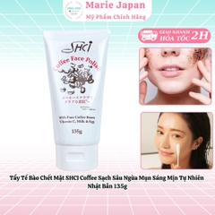 Tẩy Tế Bào Chết Mặt SHCI Coffee Sạch Sâu Ngừa Mụn Sáng Mịn Tự Nhiên Nhật Bản 135g
