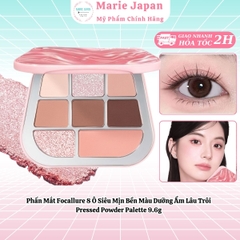 Phấn Mắt Focallure 8 Ô Mịn Lì Dưỡng Ẩm Lâu Trôi Chống Thấm Nước Pressed Powder Palette 9.6g