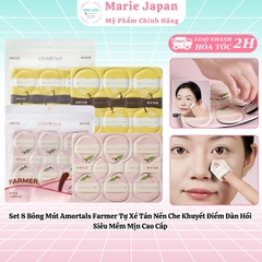 Set 8 Bông Mút Amortals Farmer Tự Xé Tán Nền Che Khuyết Điểm Đàn Hồi Siêu Mềm Mịn Cao Cấp