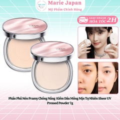 Phấn Phủ Nén Pramy Chống Nắng  Kiềm Dầu Mỏng Mịn Tự Nhiên Sheer UV Pressed Powder 7g