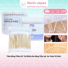 Tăm Bông Thân Gỗ Tự Nhiên Đa Năng Tiện Lợi An Toàn Vệ Sinh