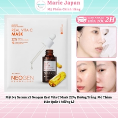 [1 MIẾNG LẺ] Mặt Nạ Serum x3 Neogen Real Vita C Mask 22% Dưỡng Trắng Mờ Thâm Hàn Quốc