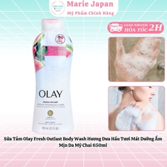 Sữa Tắm Olay Fresh Outlast Body Wash Hương Dưa Hấu Tươi Mát Dưỡng Ẩm Mịn Da Mỹ Chai 650ml