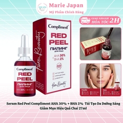 Serum Red Peel Compliment AHA 30% + BHA 2% Tái Tạo Da Dưỡng Sáng Giảm Mụn Hiệu Quả Chai 27ml